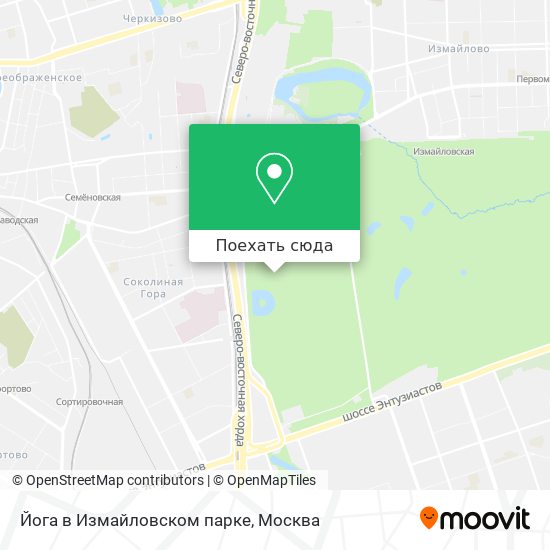 Карта Йога в Измайловском парке