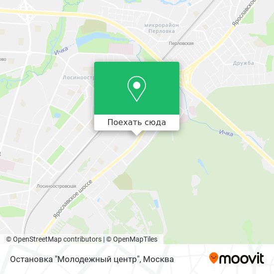 Карта Остановка "Молодежный центр"