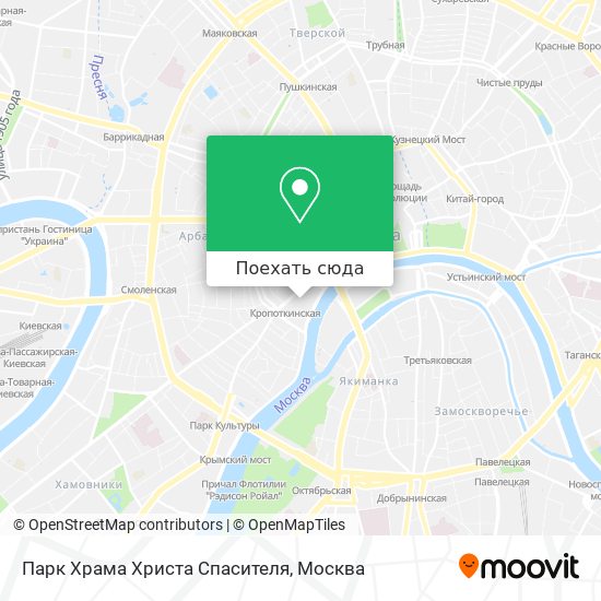 Карта Парк Храма Христа Спасителя