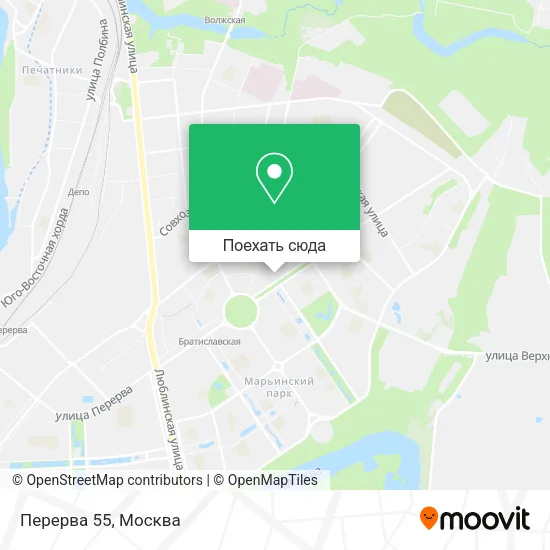 Карта Перерва 55