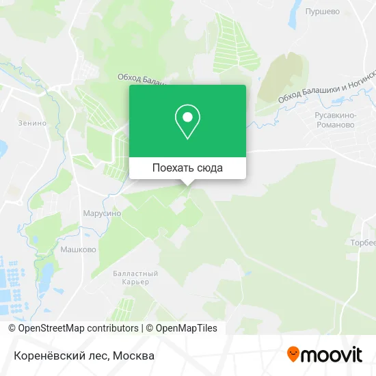 Карта Коренёвский лес