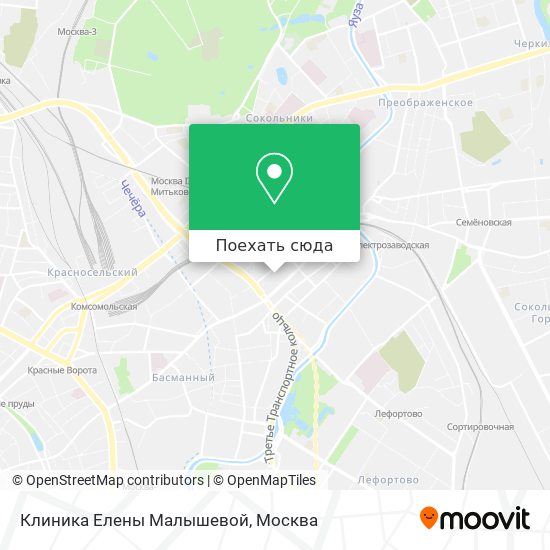 Карта Клиника Елены Малышевой