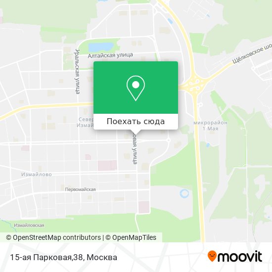 Карта 15-ая Парковая,38