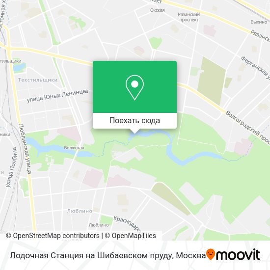Карта Лодочная Станция на Шибаевском пруду