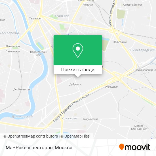 Карта МаРРакеш ресторан