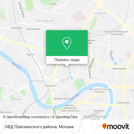 Карта ОВД Пресненского района