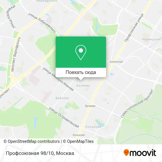 Карта Профсоюзная 98/10