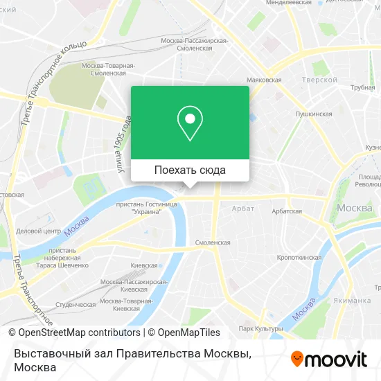 Карта Выставочный зал Правительства Москвы