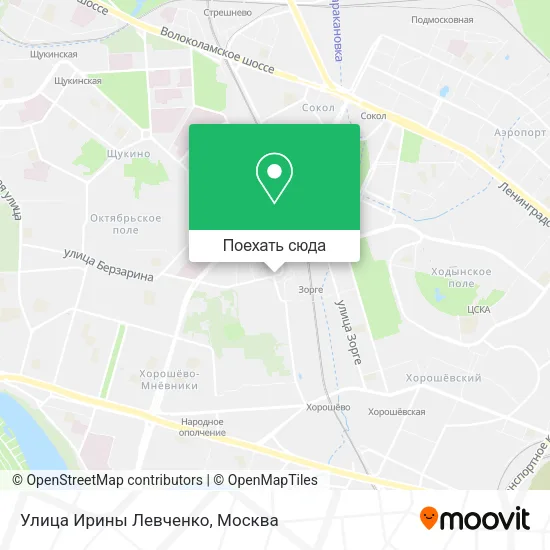 Карта Улица Ирины Левченко