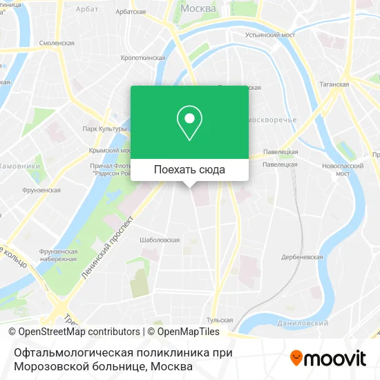Карта Офтальмологическая поликлиника при Морозовской больнице