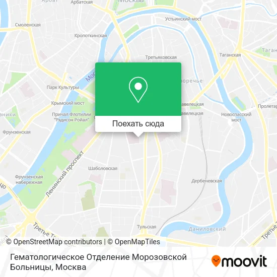 Карта Гематологическое Отделение Морозовской Больницы