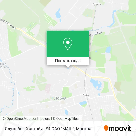 Карта Служебный автобус #4 ОАО "МАШ"