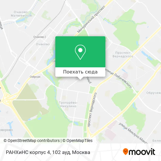 Карта РАНХиНС корпус 4, 102 ауд