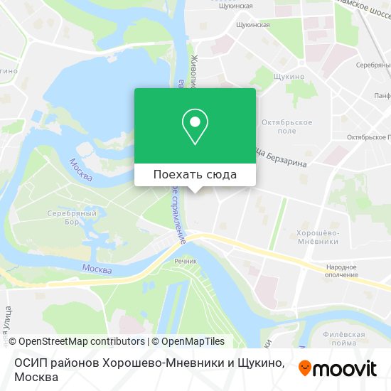 Карта ОСИП районов Хорошево-Мневники и Щукино