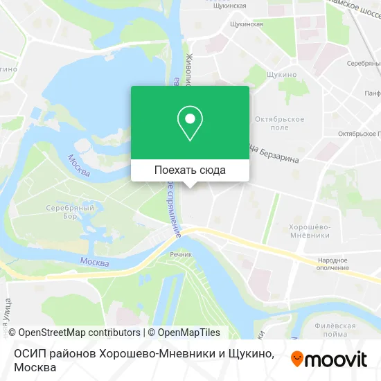 Карта ОСИП районов Хорошево-Мневники и Щукино