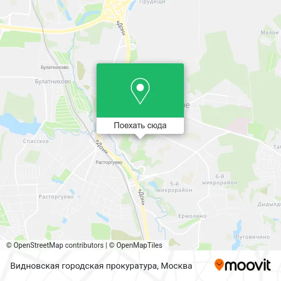 Карта Видновская городская прокуратура