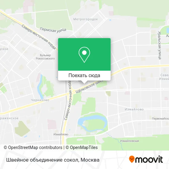 Карта Швейное объединение сокол