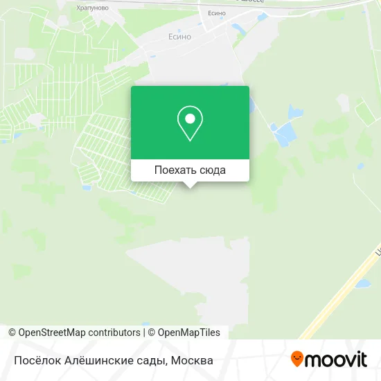 Карта Посёлок Алёшинские сады