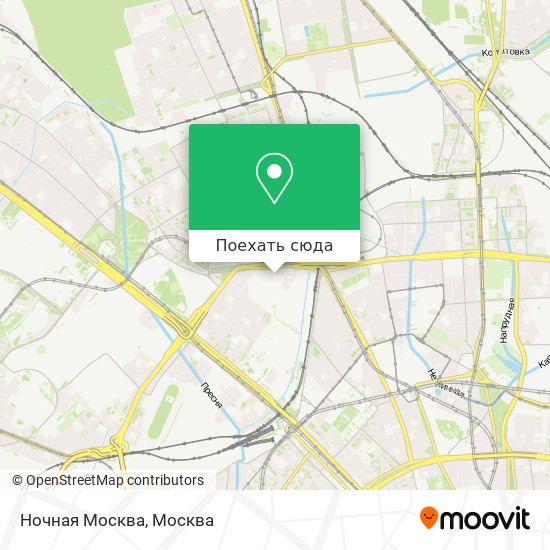 Карта Ночная Москва