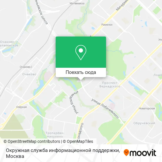 Карта Окружная служба информационной поддержки