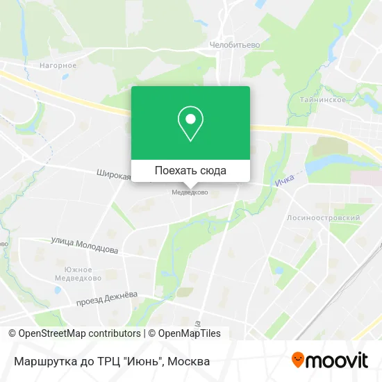 Карта Маршрутка до ТРЦ "Июнь"