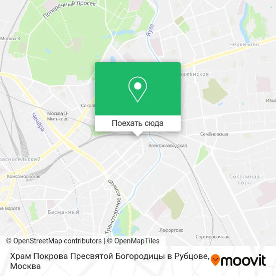 Карта Храм Покрова Пресвятой Богородицы в Рубцове