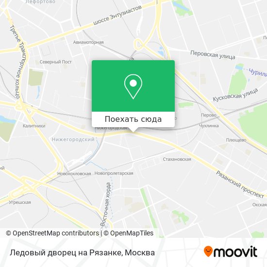 Карта Ледовый дворец на Рязанке