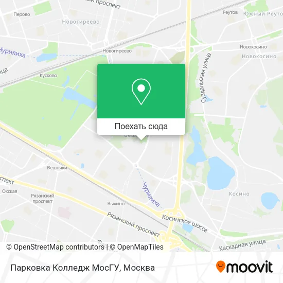 Карта Парковка Колледж МосГУ