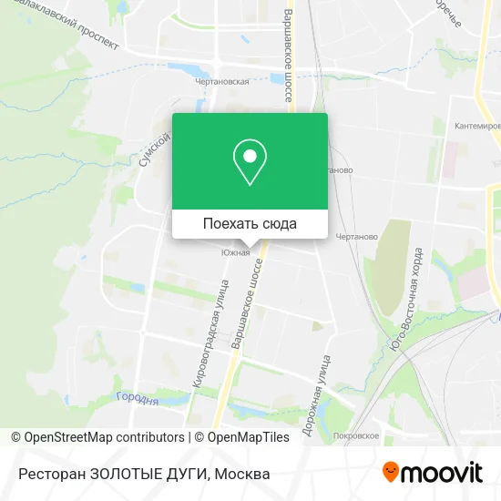Карта Ресторан ЗОЛОТЫЕ ДУГИ