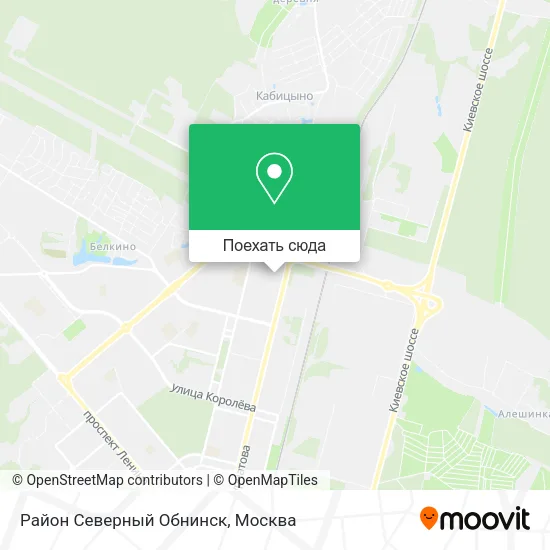 Карта Район Северный Обнинск