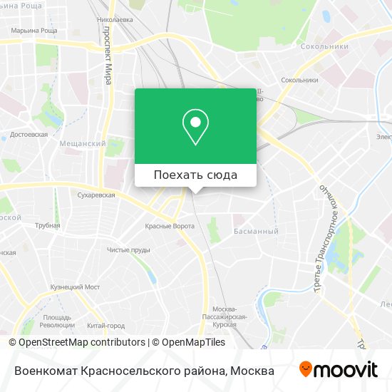 Карта Военкомат Красносельского района