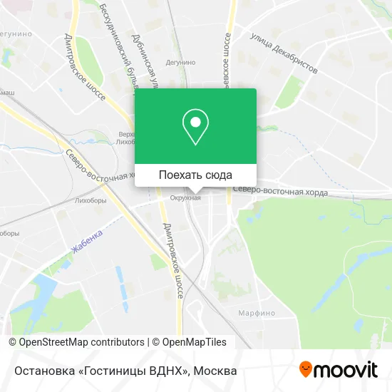 Карта Остановка «Гостиницы ВДНХ»