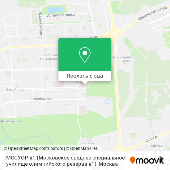 Карта МССУОР #1 (Московское среднее специальное училище олимпийского резерва #1)