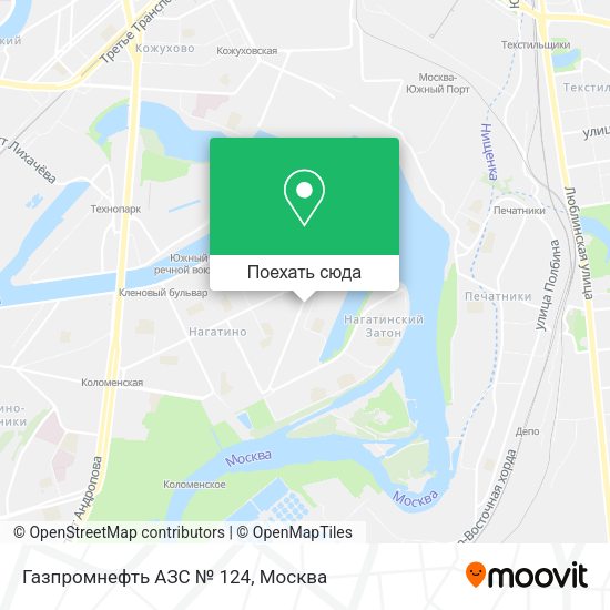 Карта Газпромнефть АЗС № 124