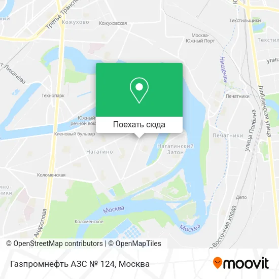 Карта Газпромнефть АЗС № 124