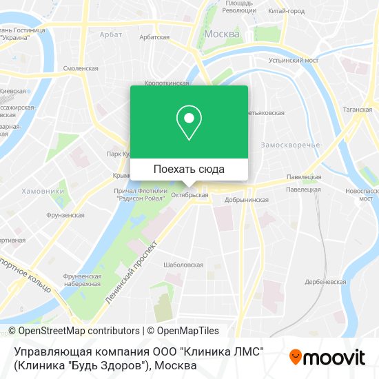 Карта Управляющая компания ООО "Клиника ЛМС"(Клиника "Будь Здоров")