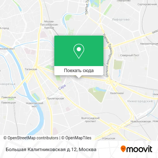 Карта Большая Калитниковская д.12