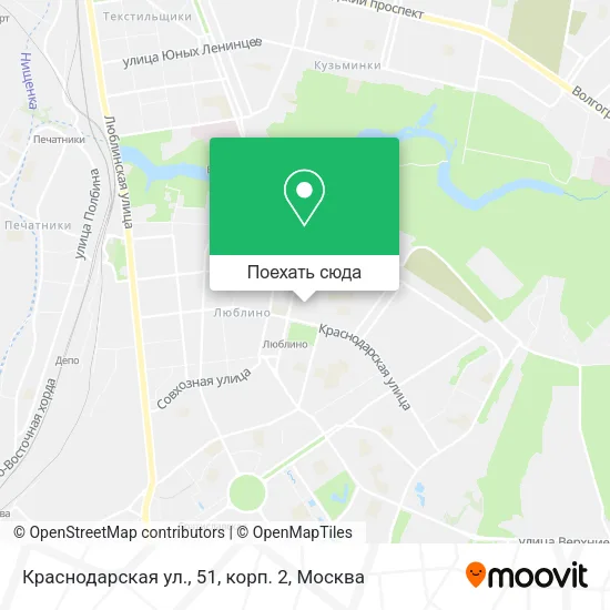Карта Краснодарская ул., 51, корп. 2