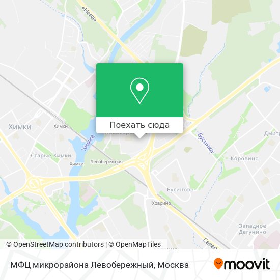 Карта МФЦ микрорайона Левобережный