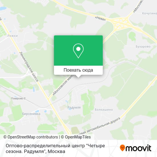 Карта Оптово-распределительный центр "Четыре сезона. Радумля"