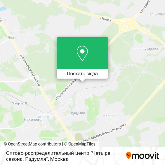 Карта Оптово-распределительный центр "Четыре сезона. Радумля"