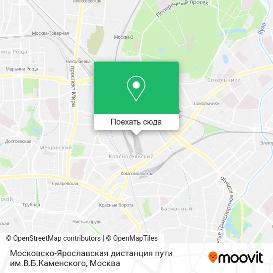 Карта Московско-Ярославская дистанция пути им.В.Б.Каменского
