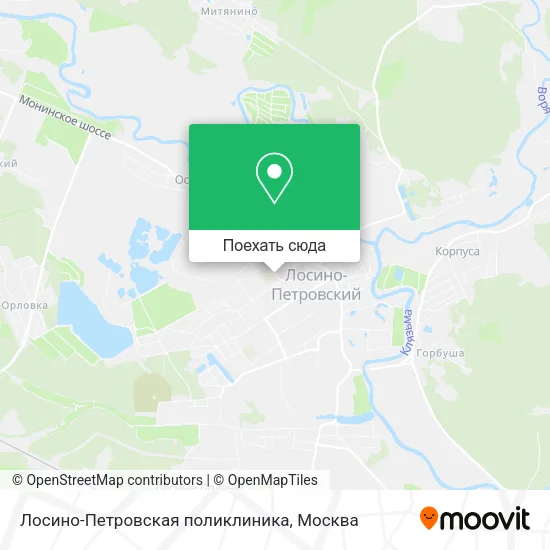 Карта Лосино-Петровская поликлиника