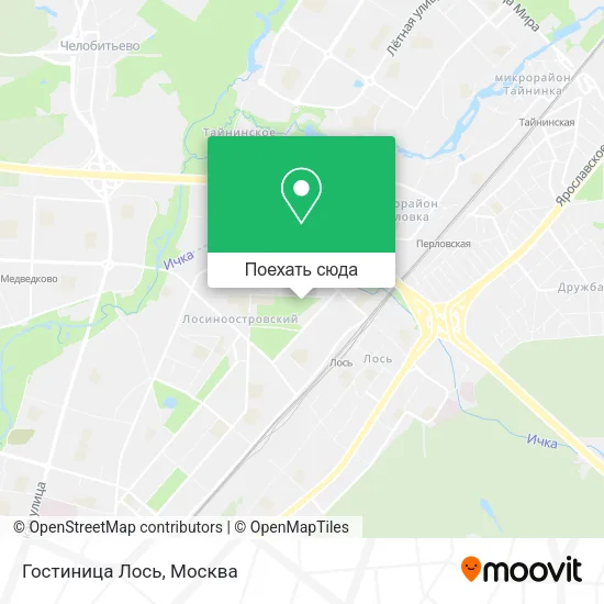 Карта Гостиница Лось