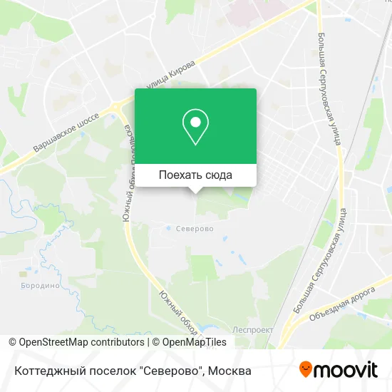 Карта Коттеджный поселок "Северово"