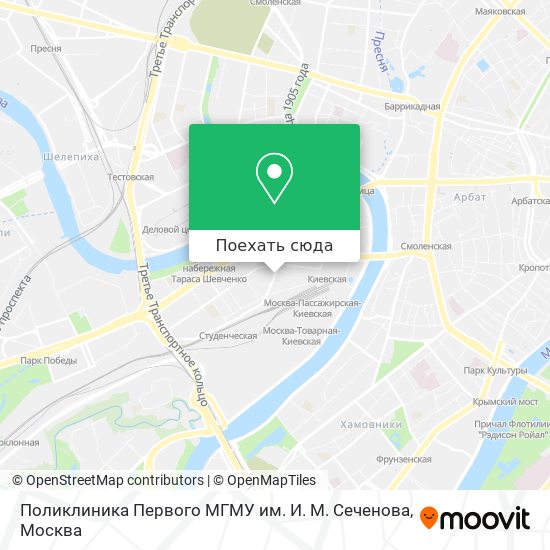 Карта Поликлиника Первого МГМУ им. И. М. Сеченова