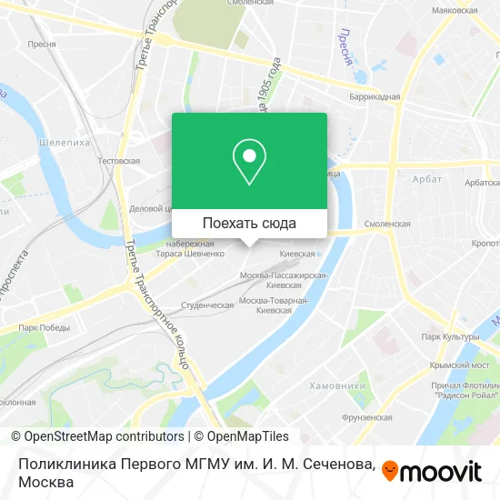 Карта Поликлиника Первого МГМУ им. И. М. Сеченова