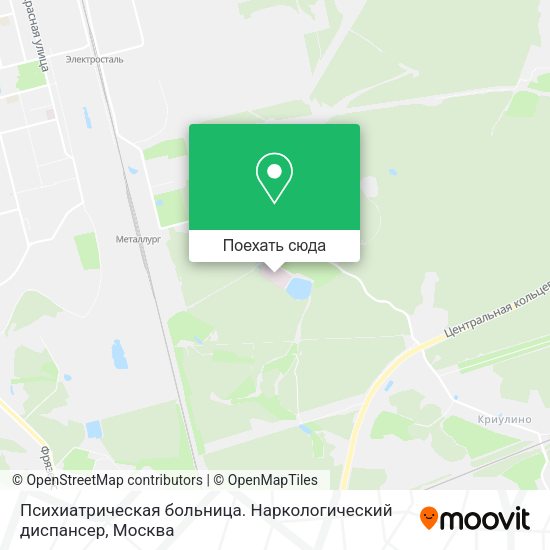 Карта Психиатрическая больница. Наркологический диспансер