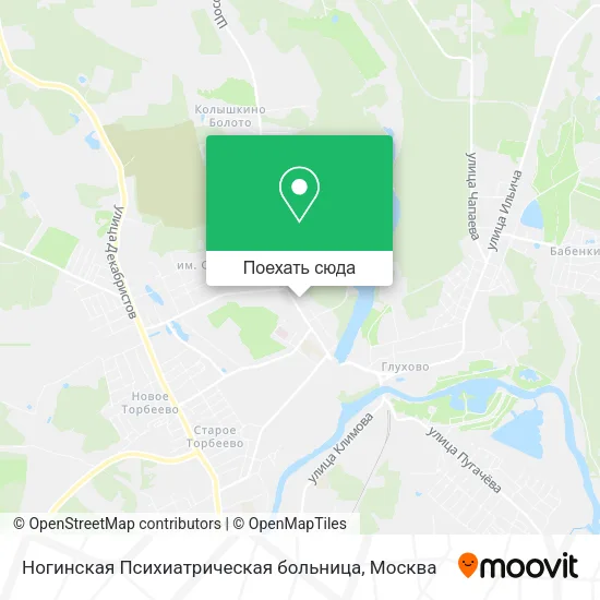 Карта Ногинская Психиатрическая больница