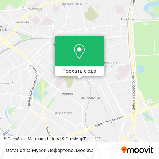 Карта Остановка Музей Лефортово